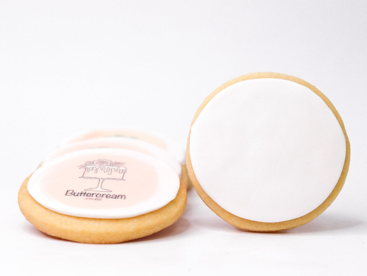 Corporate Logo Fondant Sugar Cookies Buttercream NZ