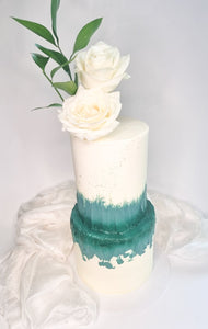 Elegant Flower Cake - 2 Tier