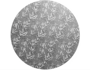 9" (22.5cm) Round Masonite Cake Board Silver