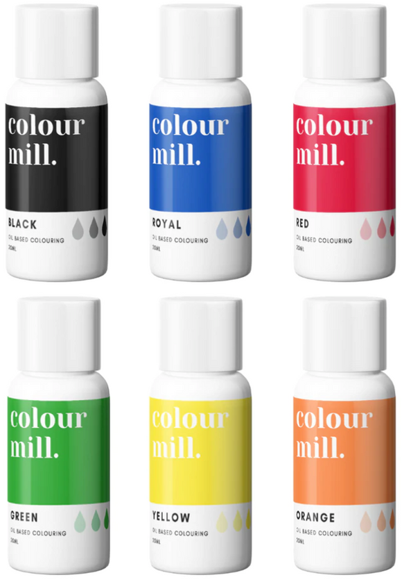 Colour Mill Oil Based Colouring 20ml 6 Pack Primary
