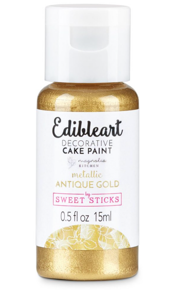 Edible Metallic Paint Antique Gold 15ml