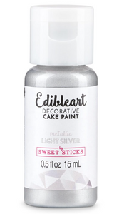 Edible Metallic Paint Light Silver 15ml