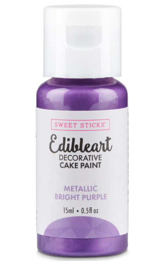 Edible Metallic Paint Bright Purple 15ml