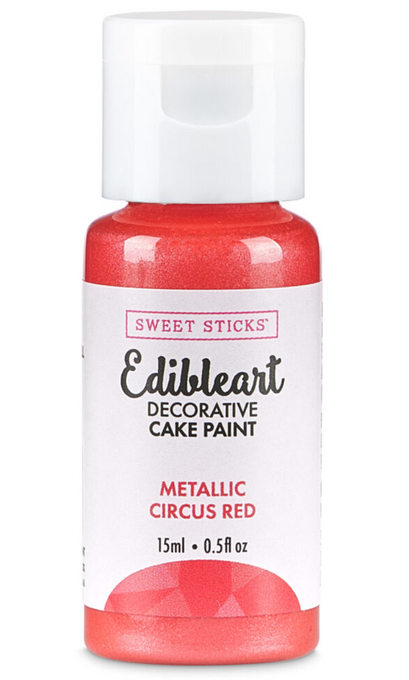 Edible Metallic Paint Circus Red 15ml